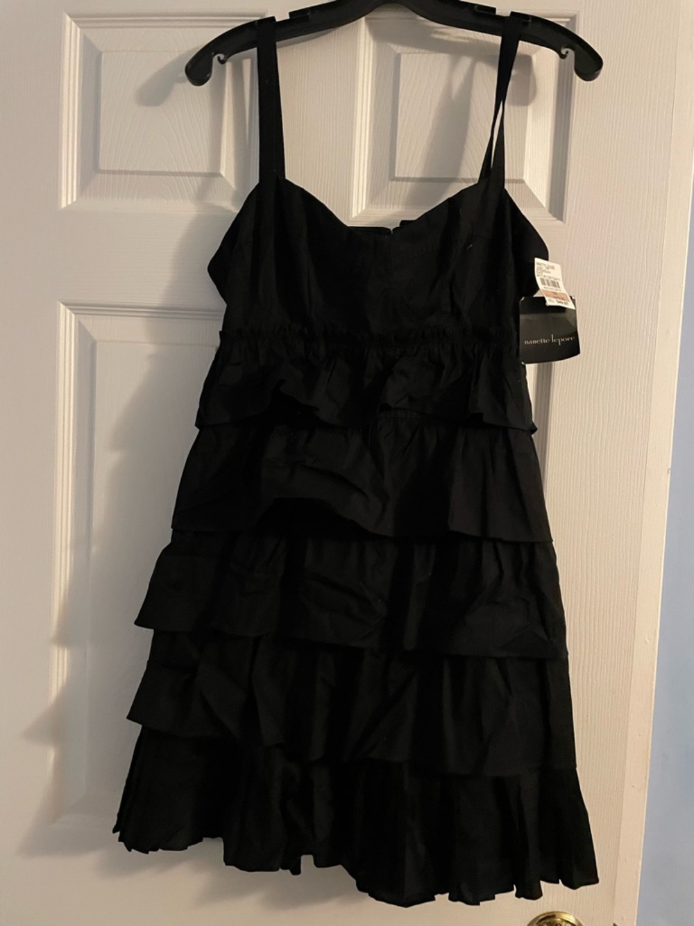 Mew with tags. Nanette Lepore Mascara Black Tiered Ruffle Sundress size 12